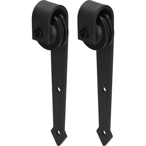 Quincaillerie pour portes de grange, rails et roulettes de suspension, accessoires de quincaillerie pour portes coulissantes, rails et poulies (1/5)