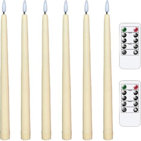 6 Stück LED-Kegelkerzen mit warmem, flackernder Flamme, Heimdekoration für Hochzeiten, Halloween, Thanksgiving und Weihnachten (gelb) (1/5)