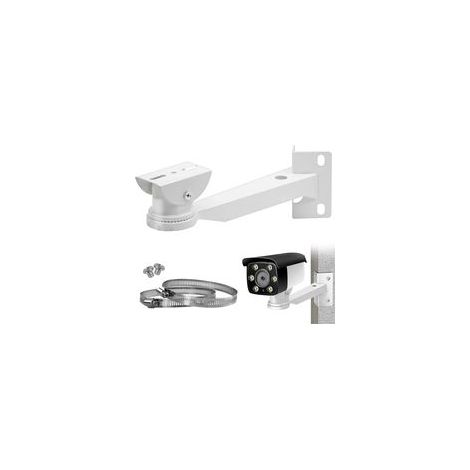 Support Camera d'angle Surveillance Exterieur, Support Metal Massif avec 2 Boucles Verticale Montage sur Poteau pour CaméRa de SéCurité, pour Cameras VidéOsurveillance, Panneaux Solaires (1/2)