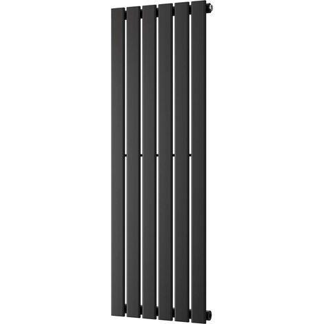 Typhoon - Black Vertical Radiator H1200mm x W408mm Single Panel (1/3)
