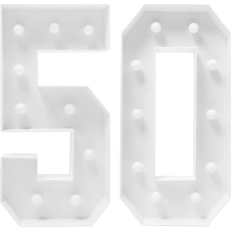 Illumina i numeri, uso interno, facile installazione, BIANCO, M (1/2)