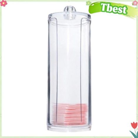 Tbest Bote de tampon de coton Organisateur de Cotons, Bote de Rangement de Maquillage et de Cosmétiques, Récipient meuble boite (1/4)