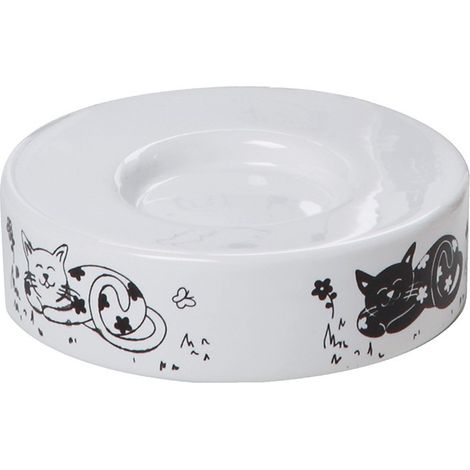 Porta sapone serie fibi in ceramica bianco decorato (1/3)