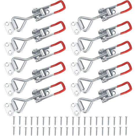 10 Pièces Loquet à Bascule en Métal Réglable pour Fixation Pour serrage, fixation, menuiserie, bricolage, atelier et usage quotidien (1/5)