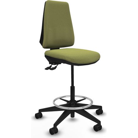 Taburete Elche AS bali verde oliva base piramidal ruedas 65mm nailon