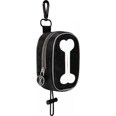 Porta sacchetti per escrementi di cane, dispenser di sacchetti per rifiuti canini con cerniera per passeggiate e corse con il cane.