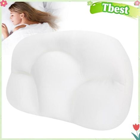 Tbest Oreiller doux Oreiller de sommeil en mousse multifonctionnel, doux pour la peau, soutien de la parapharmacie orthese Blanche (1/5)