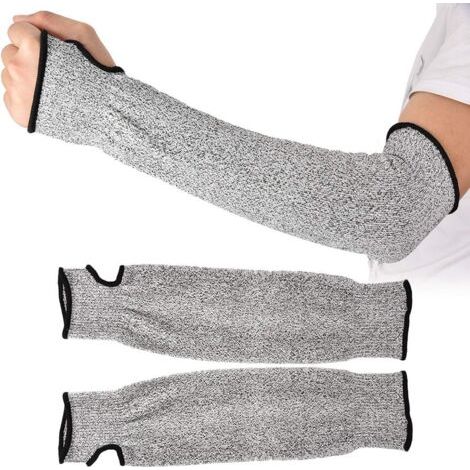Manchon de Protection pour Bras, Manchon pour Bras de Sécurité, Gants de travail à manches longues anti-abrasion résistant aux coupures HPPE pour jardin cuisine et travaux agricoles (35cm) (1/5)