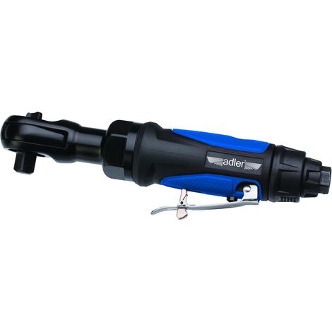 Adler Llave de carraca neumática angular 1/2", herramienta profesional para ensamblaje y desmontaje, diseño compacto y ergonómico, alta resistencia, impacto optimizado, color metálico.
