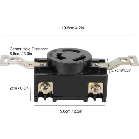 Lot de 5 prises américaines à 3 trous pour générateur à essence, compatibles avec les modèles 168f/188f 2/3/5/6,5 kW 250 V. (1/5)