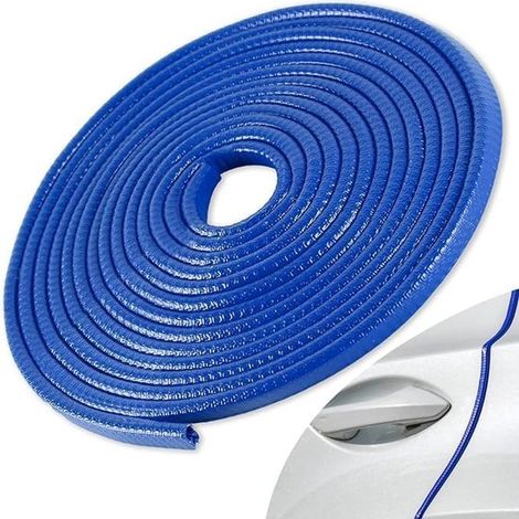 Striscia protettiva per il bordo della portiera dell'auto, striscia protettiva in gomma a forma di U, non richiede colla, adatta alla maggior parte dei modelli di auto (blu, 4,5 metri). (1/4)