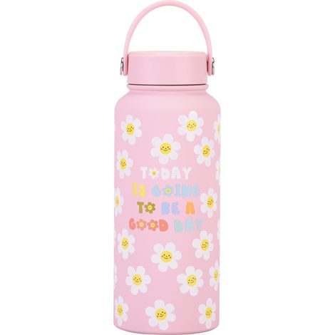 Gourde Isotherme Femme 2025 1L Grande Capacité Nouveau Modèle Portable Pliable Sport Impression Extérieure (1/5)