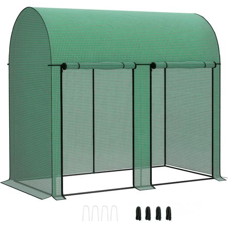 Serra da interno Irovami bianca, 200x100x178 cm, con porte con cerniera, copertura rinforzata resistente ai raggi UV, picchetti e tiranti per piante e ortaggi.