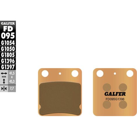 PASTILLAS DE FRENO GALFER KH054 DE METAL SINTERIZADO (DORADO) PARA USO FUERA DE CARRETERA