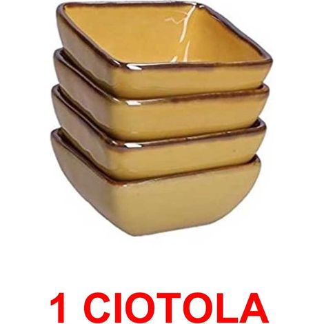 CIOTOLA QUADRATA 8CM OCRA LINEA CONCERTO