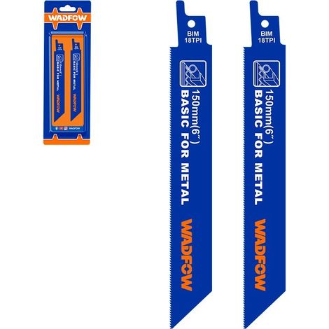 Set di 2 lame per sega a nastro per metallo WADFOW 225 mm 6TPI (1/3)