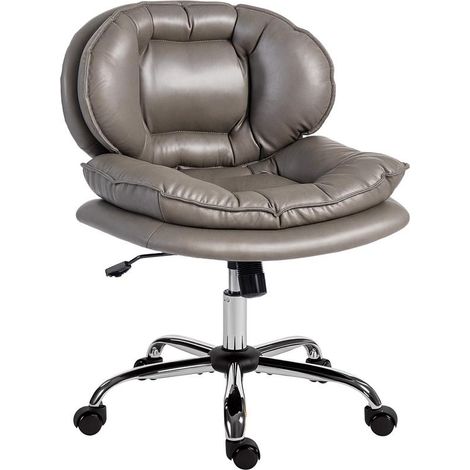 Fauteuil gris massant avec accoudoirs rabattables en tissu respirant, 113-121 cm, design ergonomique et relaxant