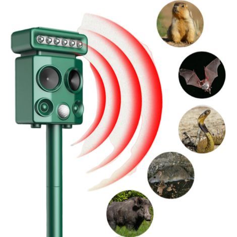 Répulsif Chat Solaire Ultrason pour Jardin Extérieur Anti-Nuisibles Détecteur Mouvement Protection Animaux (1/5)