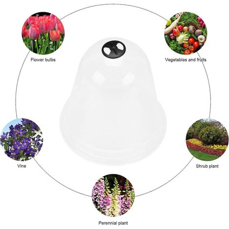 Lot de 10 cloches de jardin en plastique, protection antigel pour plantes d'extérieur, mini-serre réutilisable. (1/5)