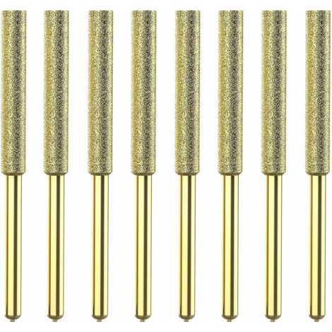 Kettensägen-Kettenschärfer, titanbeschichtete Diamantschleifscheibe, hochharte elektrische Sägenfeile, geeignet für 8 elektrische Sägenschärfer – 4,8 mm