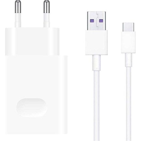Chargeur mural huawei cp404 supercharge cable usb c 225w - blanc (1/4)