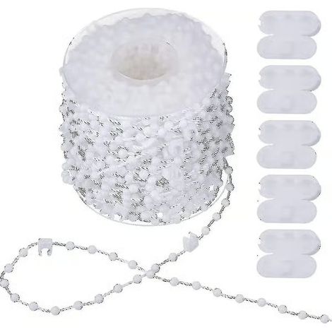 Chaîne de 20 m pour stores verticaux Accessoires pour stores verticaux et 5 connecteurs de cordon de store Chaîne inférieure pour stores verticaux pour 89 mm (1/5)