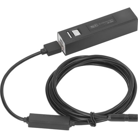 Caméra endoscopique industrielle Wi-Fi avec éclairage auxiliaire, objectif étanche IP67, fréquence de 2412 à 2612 MHz, angle de vision de 70°, câble de 2 m. (1/5)
