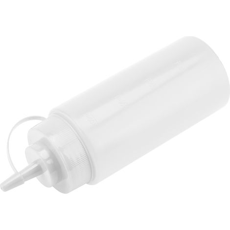 Distributeur de condiments en plastique blanc, 460 ml, lot de 10, pour sauces, huiles, crèmes et vinaigres. (1/5)