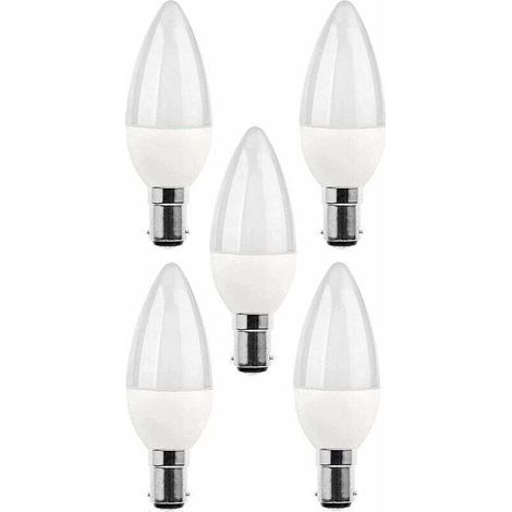 Pack De 5 Ampoules LED B15 5W 220V 270 Lm 3000K Culot Baïonnette Classe Énergétique A+ (1/4)