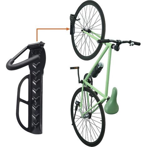 Support mural pour vélo – Crochet vertical pour garage – Charge maximale 30kg – Installation facile avec vis incluses (1/5)