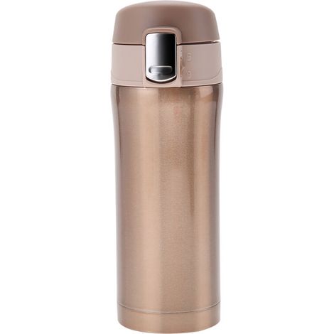 Bouteille Isotherme en Acier Inoxydable 350ml, Thermos Vide pour Café et Thé, Tasse de Voyage Dorée (1/5)