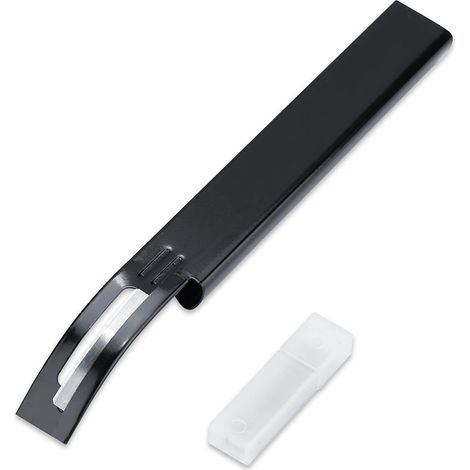 Couteau de découpe et de dégauchissage pour cuir DIY, outil de travail du cuir avec lames interchangeables, noir (1/5)