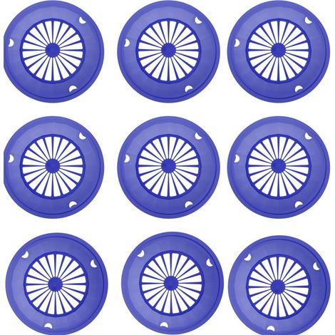 Lot de 12 porte-assiettes en carton bleus, porte-assiettes en plastique réutilisables pour assiettes de 23 cm, porte-assiettes en plastique pour fêtes, barbecues et pique-niques