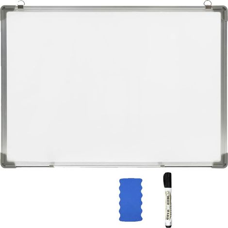 Pizarra blanca de borrado en seco, superficie magnética, apta para diversos entornos, color verde militar. (1/2)
