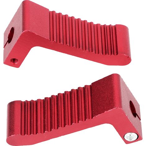 Repose-pieds aluminium rouge pour mini moto de course, compatible 47cc 49cc (1/5)