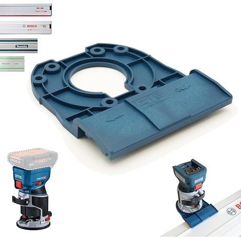 Adaptateur de rail de guidage professionnel pour Bosch GKF 18V-8 pour Makita/Bosch/Festool/Mafell Rail de guidage défonceuse (1/4)