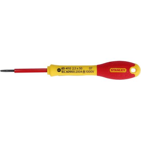 Stanley FatMax 0-65-410 destornillador electricista aislado ranurado Carbon Silicon 50 mm
