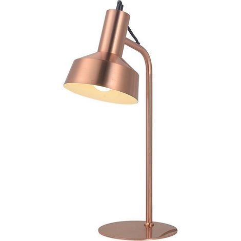 Lampada da tavolo LEANA color rame con paralume in metallo INTERLUSA (1/3)