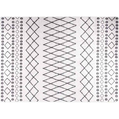 Maison Exclusive - Teppich Waschbar Schwarz und Weiß 120x180 cm (1/5)