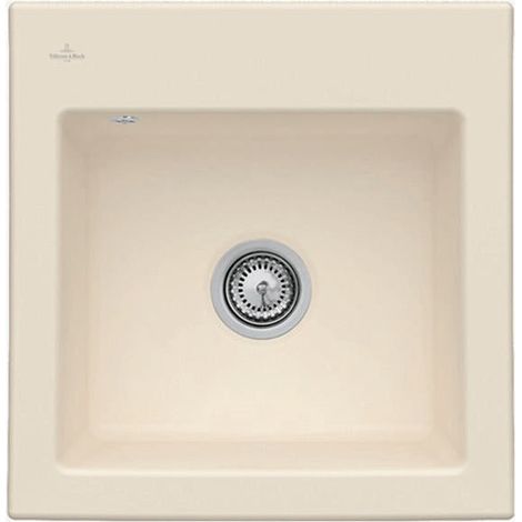 V&B Einbauspüle SUBWAY 50 S FLAT 490x475mm Handbetätigung ivory