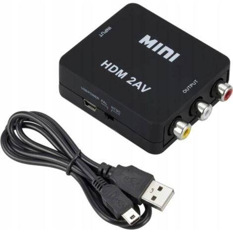 ADAPTADOR HDMI A AV RCA CONVERTIDOR CINCH 1080P CABLE (1/5)