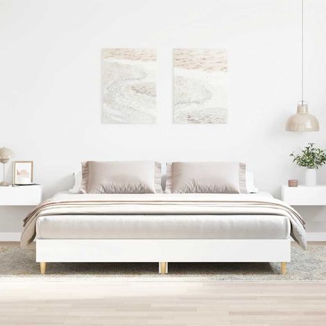 vidaXL Giroletto senza Materasso Bianco 180x200 cm Legno Multistrato
