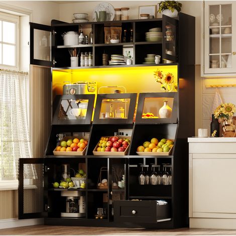 Armario cocina con LED y USB MDF 120 cm OKMYHOME (1/5)