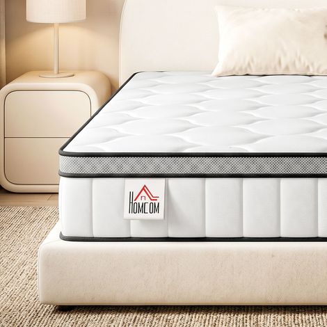 Matelas 90x190 cm, 20 cm, Ressorts Ensachés 7 Zones, Mousse Mémoire Gel, Rafraîchissant (1/5)