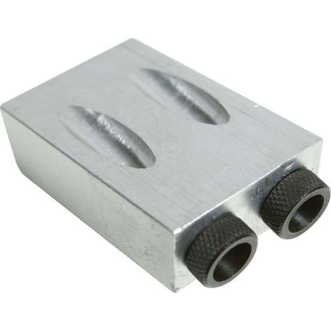Silverline – Gabarit de perçage pour vissage oblique – Aluminium monobloc – Angles 15° – Guides 6/8/10 mm pour assemblages invisibles (1/8)