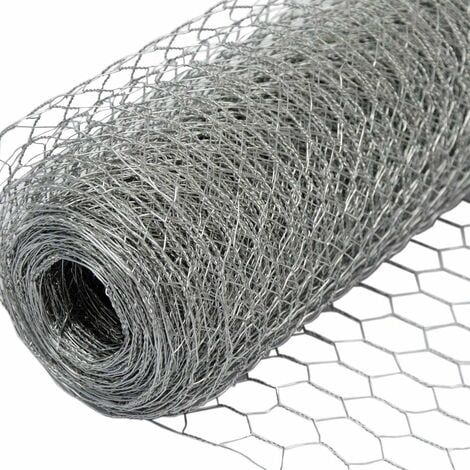 Grillage Métallique pour Cloture Maillage Hexagonal : 16x25mm Clôture pour Animaux et Plantes Galvanisé -0.1mx5m (1/5)