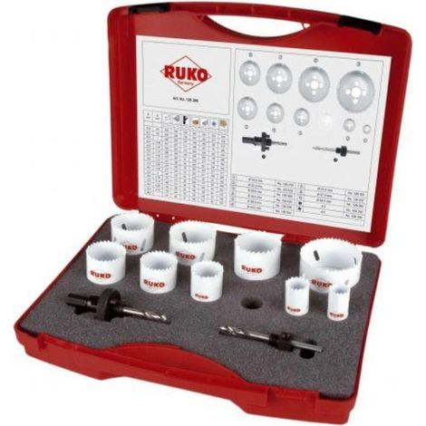 RUKO 126301 JUEGO DE 8 CORONAS PERFORADORAS HSS-CO 8 PARA FONTANERÍA TIPO PK1
