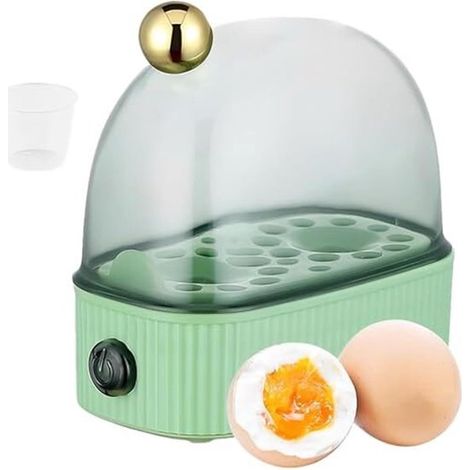 Cuiseur à vapeur d'œufs - Vert - Préparer le petit-déjeuner - Minuteur automatique - 2 œufs (1/5)