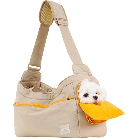 1 Sac Transport Animal, Tissu Coupe-vent, Panneau Rigide, 6 Poches, Pour Chat et Petit Chien jusqu'à 5kg (1/5)