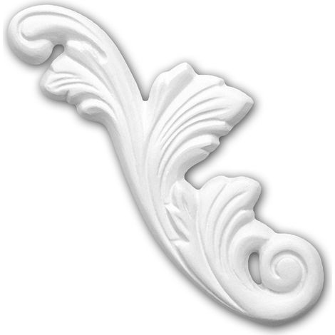 Élément décoratif 160010 Profhome style Rococo-Baroque blanc